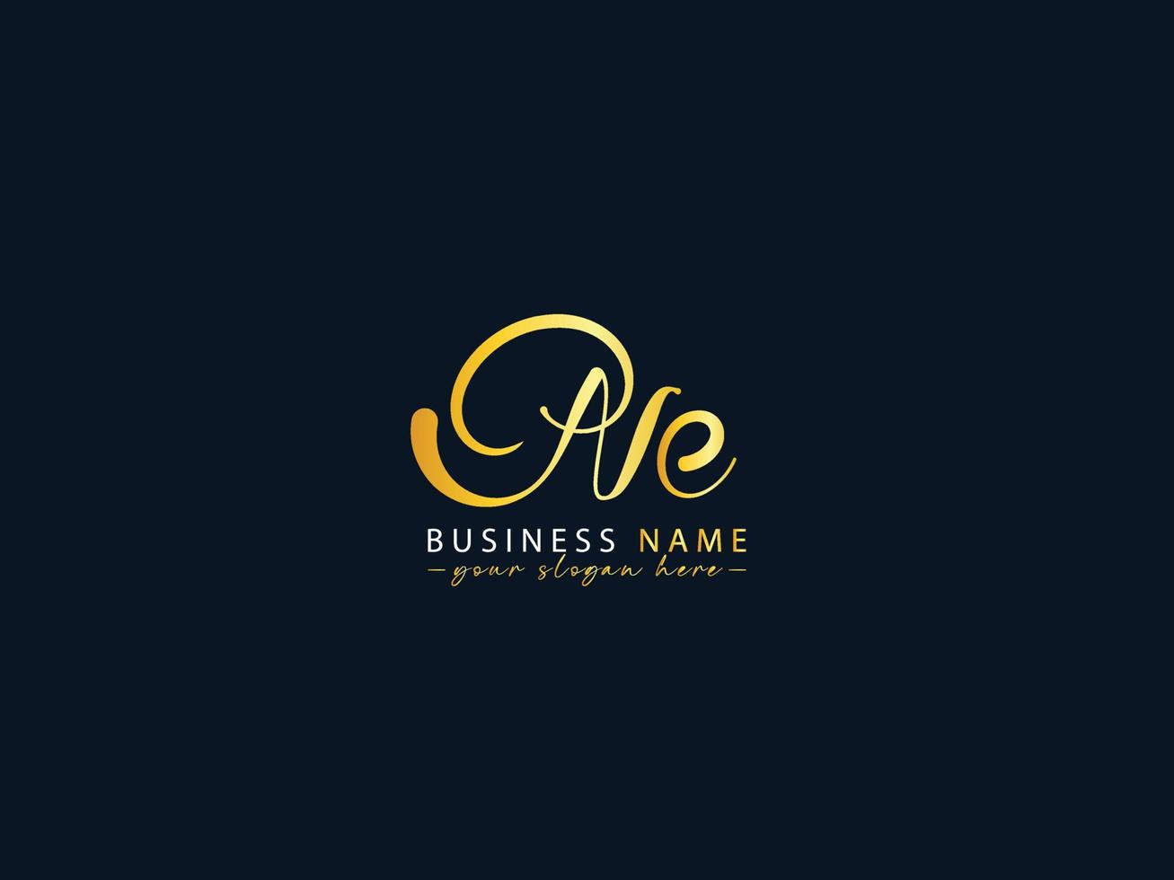 Luxury Ne Logo Letter, Initial ne Letter Design vector