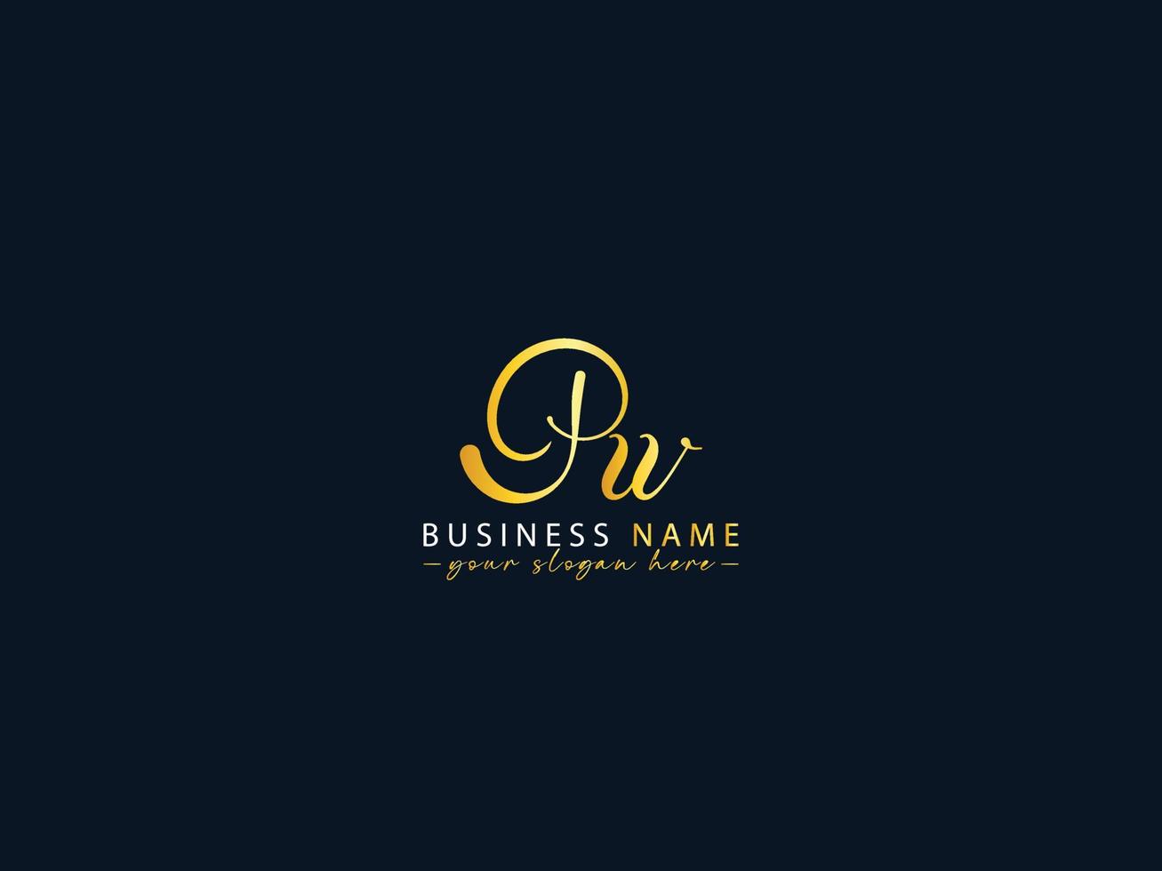 Wedding Pw Signature Logo, Unique Pw Logo Letter Design vector