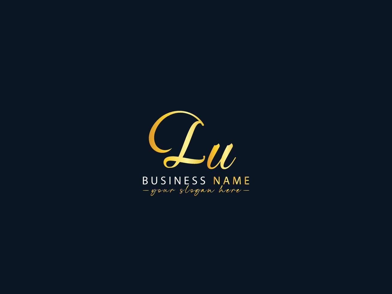 Colorful Lu Logo Icon, Minimalist lu Logo Letter Vector