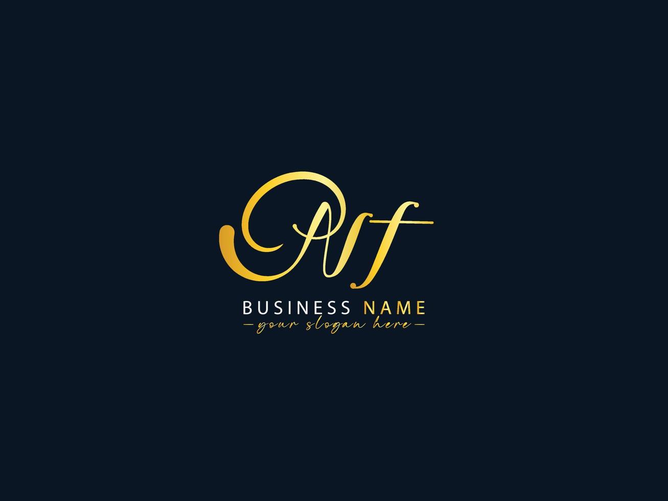 Luxury Nf Logo Letter, Initial nf Letter Design vector