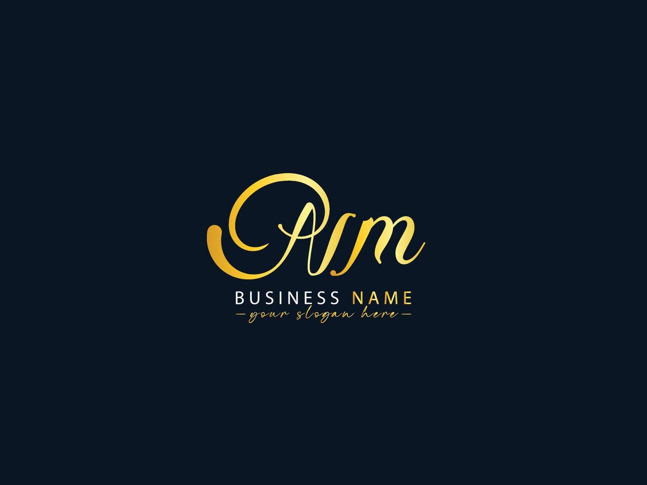 Luxury Nm Logo Letter, Initial nm Letter Design vector