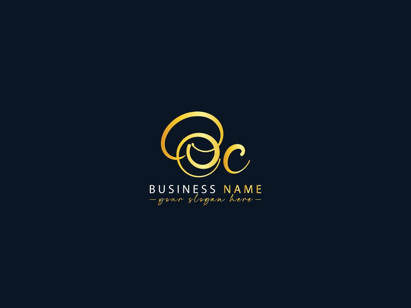 Wedding Pc Signature Logo, Unique Pc Logo Letter Design vector