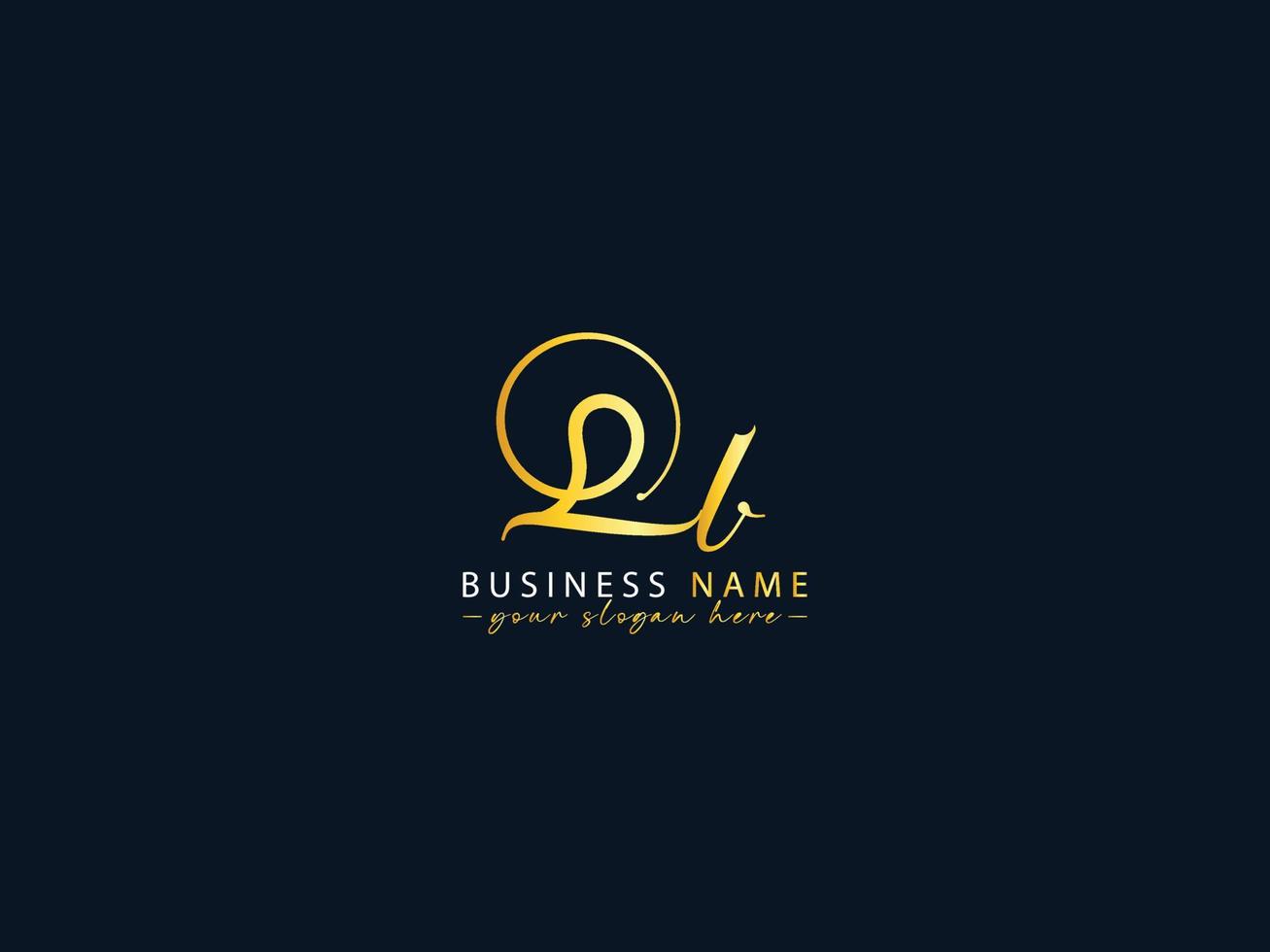 Luxury Qb Logo Letter, Calligraphy qb Letter Logo Vector