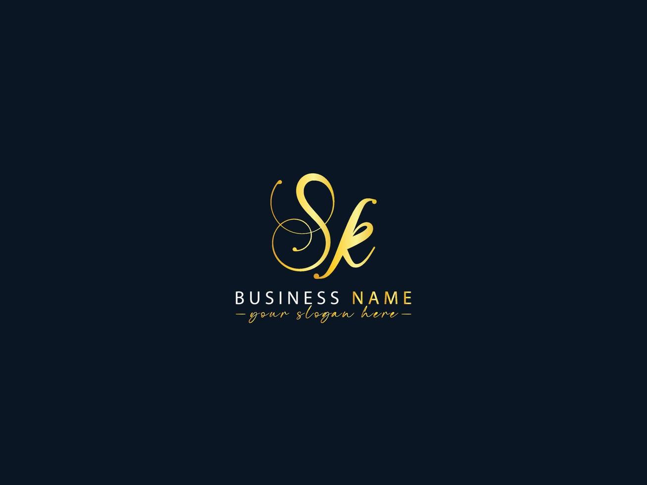 Colorful Sk Logo Icon, Initial Sk Logo Letter Vector Art