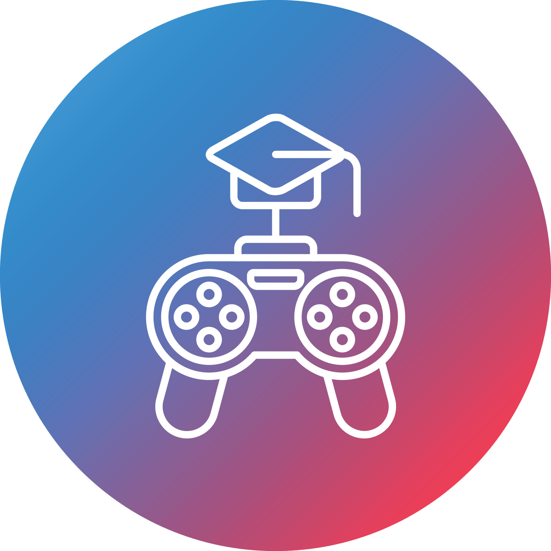Gamification Line Gradient Circle Background Icon 16833073 Vector Art