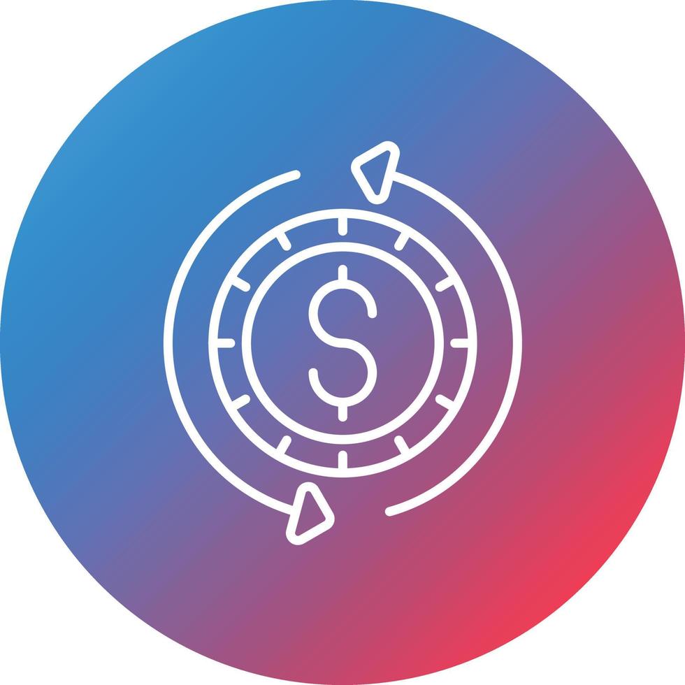 Roi Line Gradient Circle Background Icon vector
