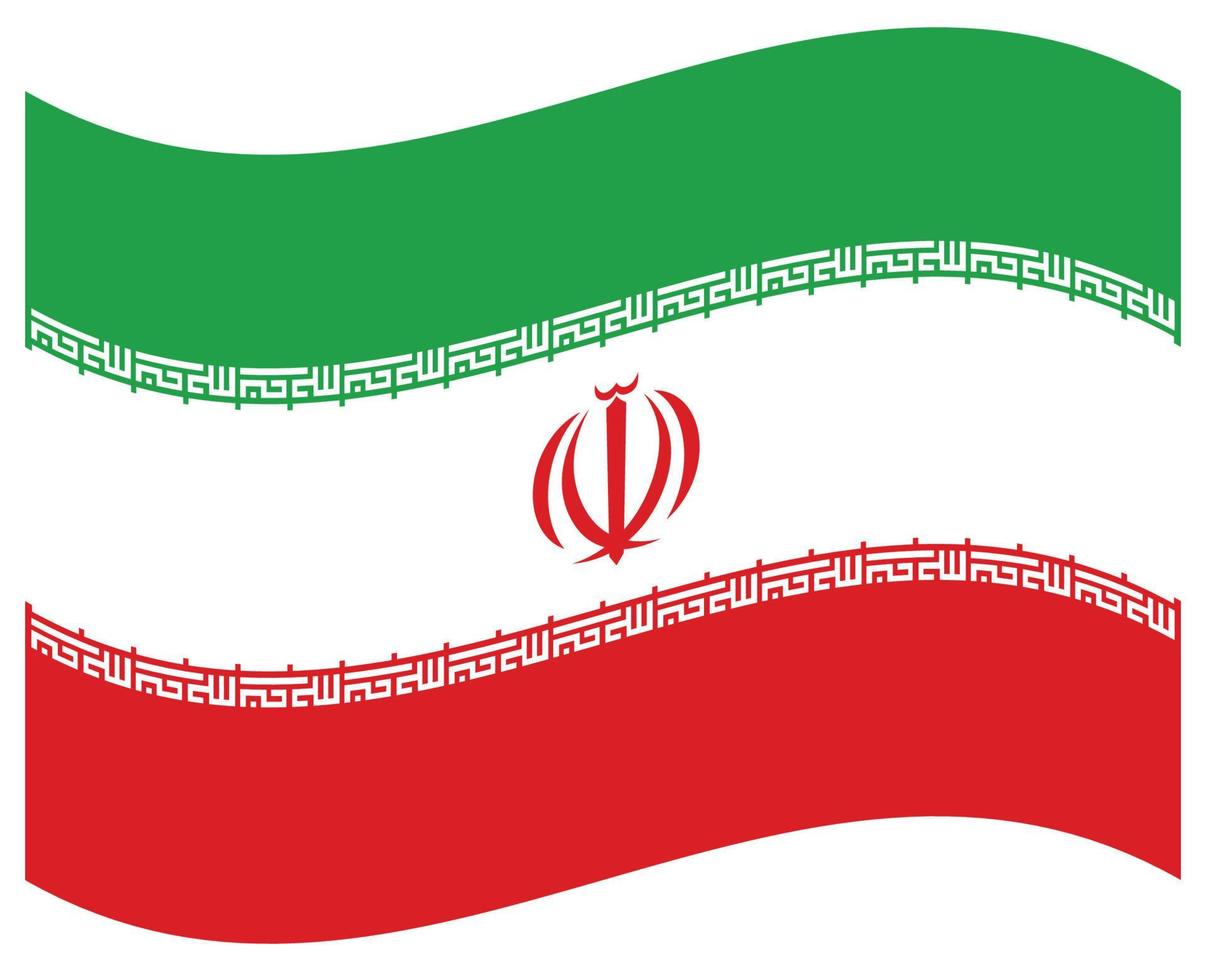 National flag of Iran - Flat color icon. vector