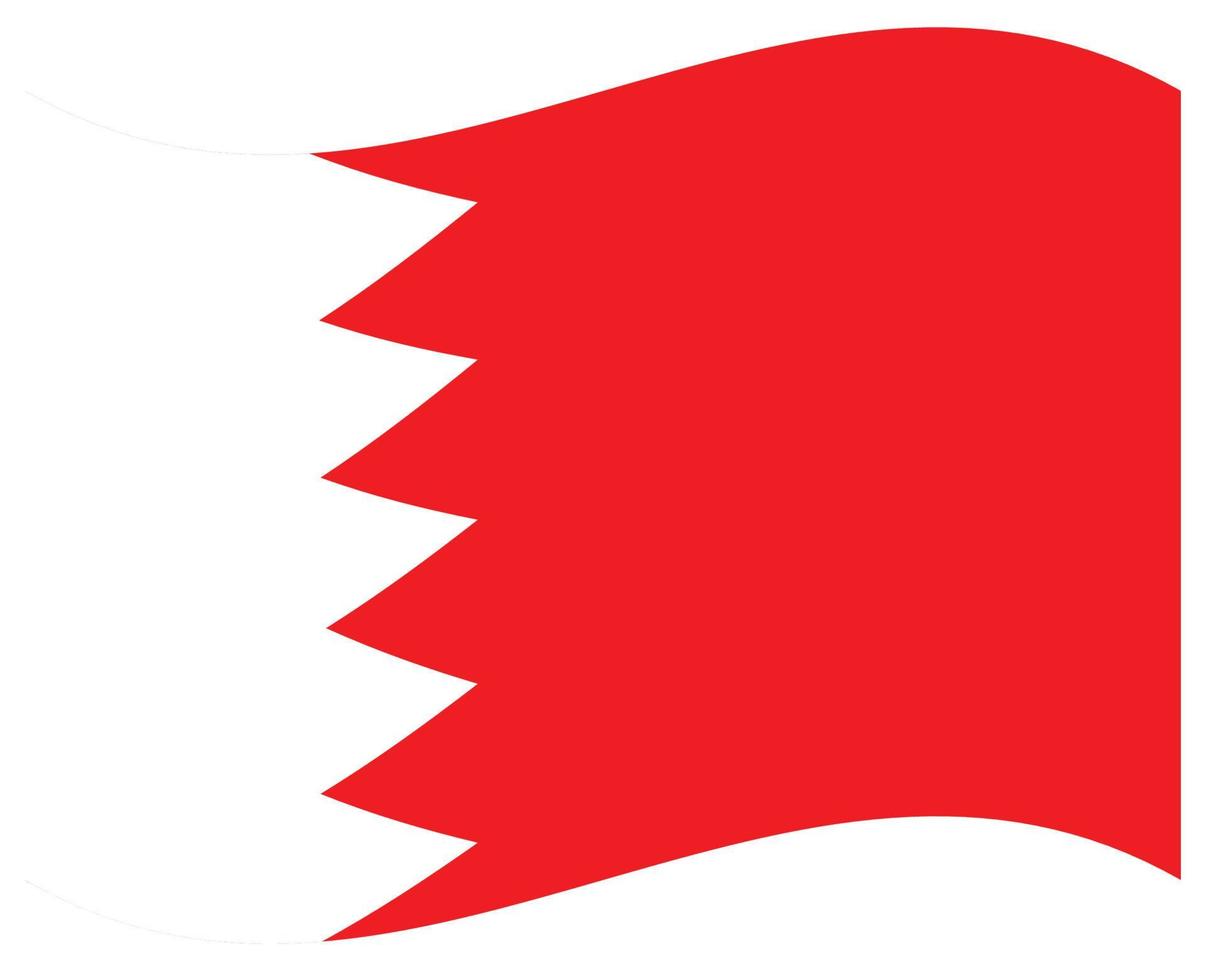 National flag of Bahrain - Flat color icon. vector