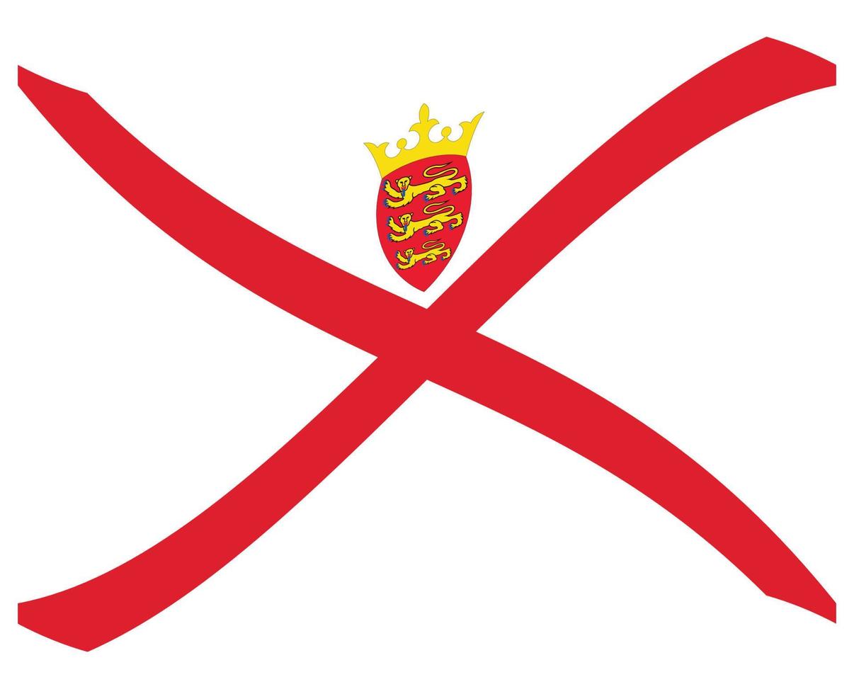 National flag of Jersey - Flat color icon. vector