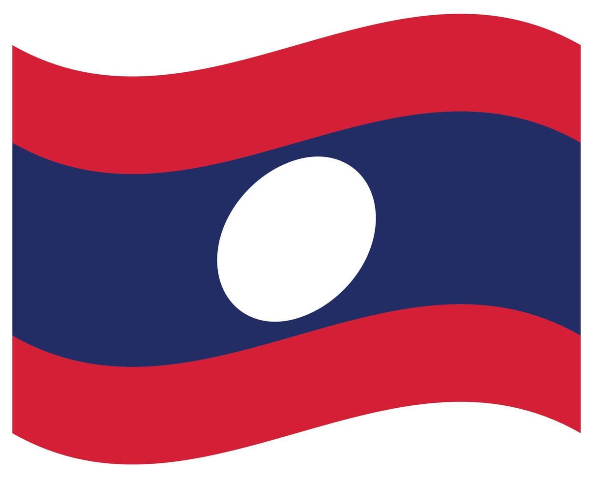 National flag of Laos - Flat color icon. vector