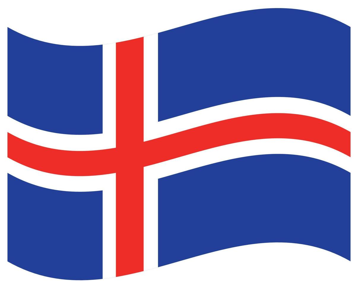 bandera nacional de islandia - icono de color plano. vector