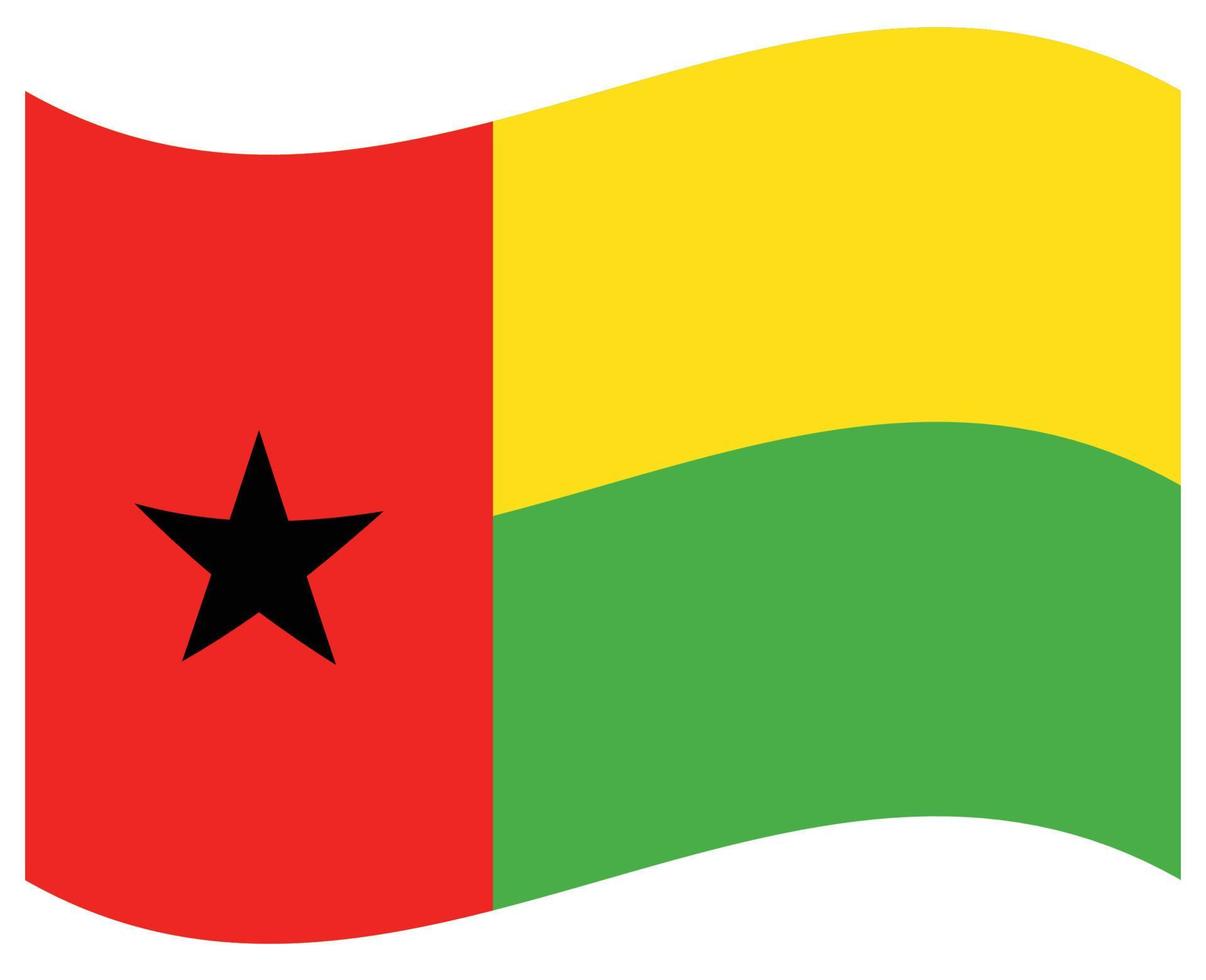 National flag of Guinea Bissau - Flat color icon. vector