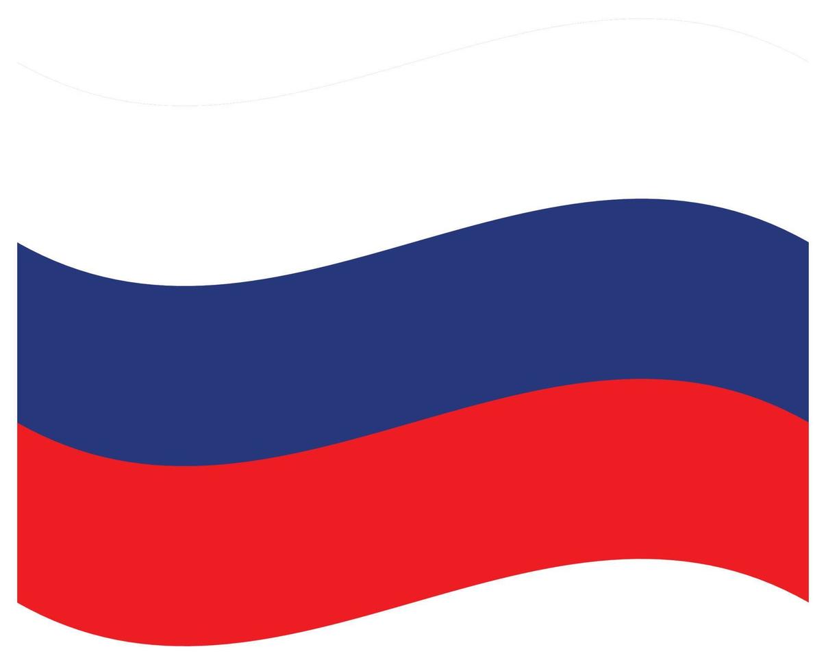 National flag of Russia - Flat color icon. vector