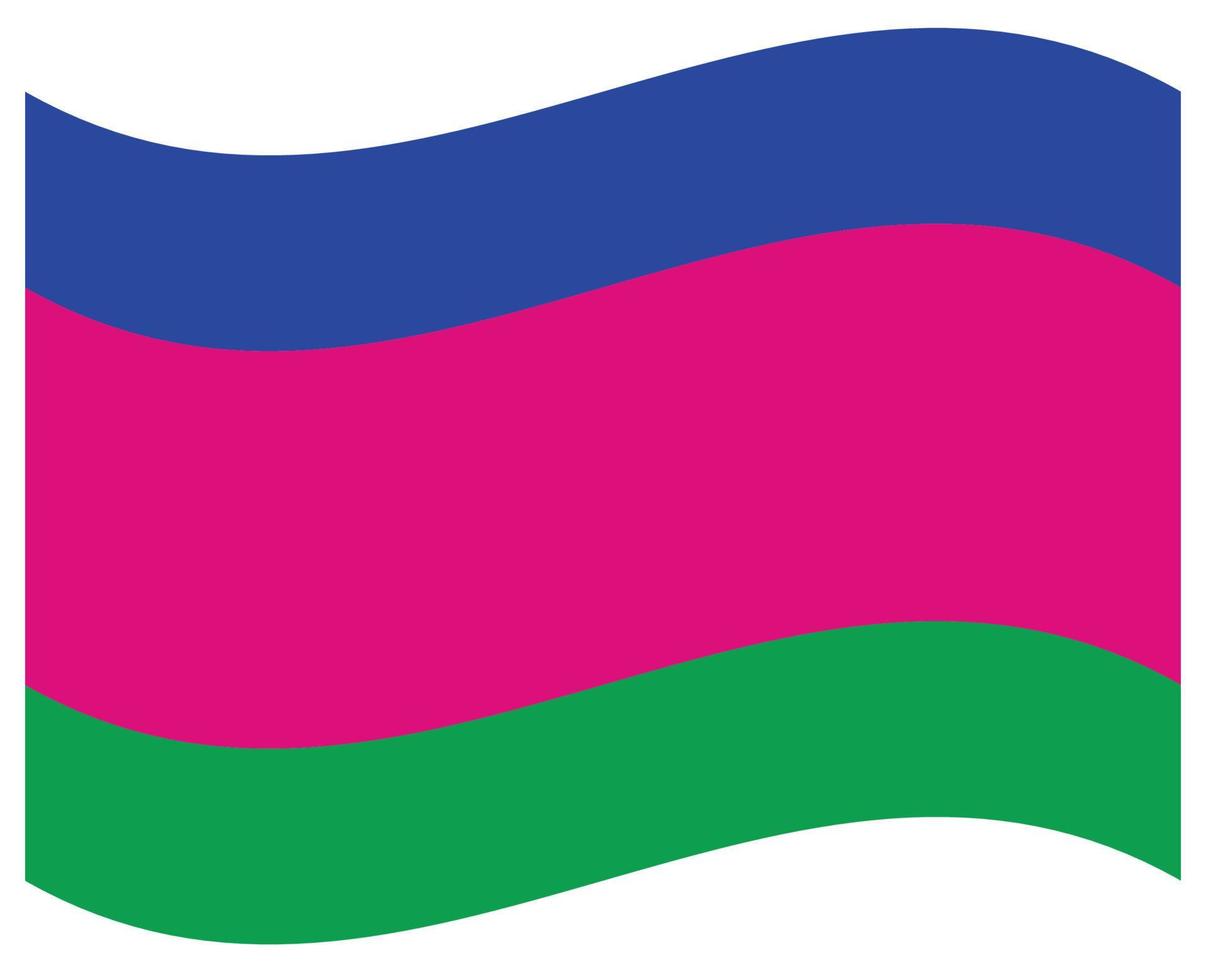 National flag of Kuban Peoples Republic - Flat color icon. vector