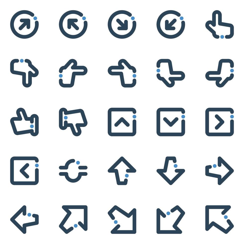 Bold line icons for Sign and Symbol. vector