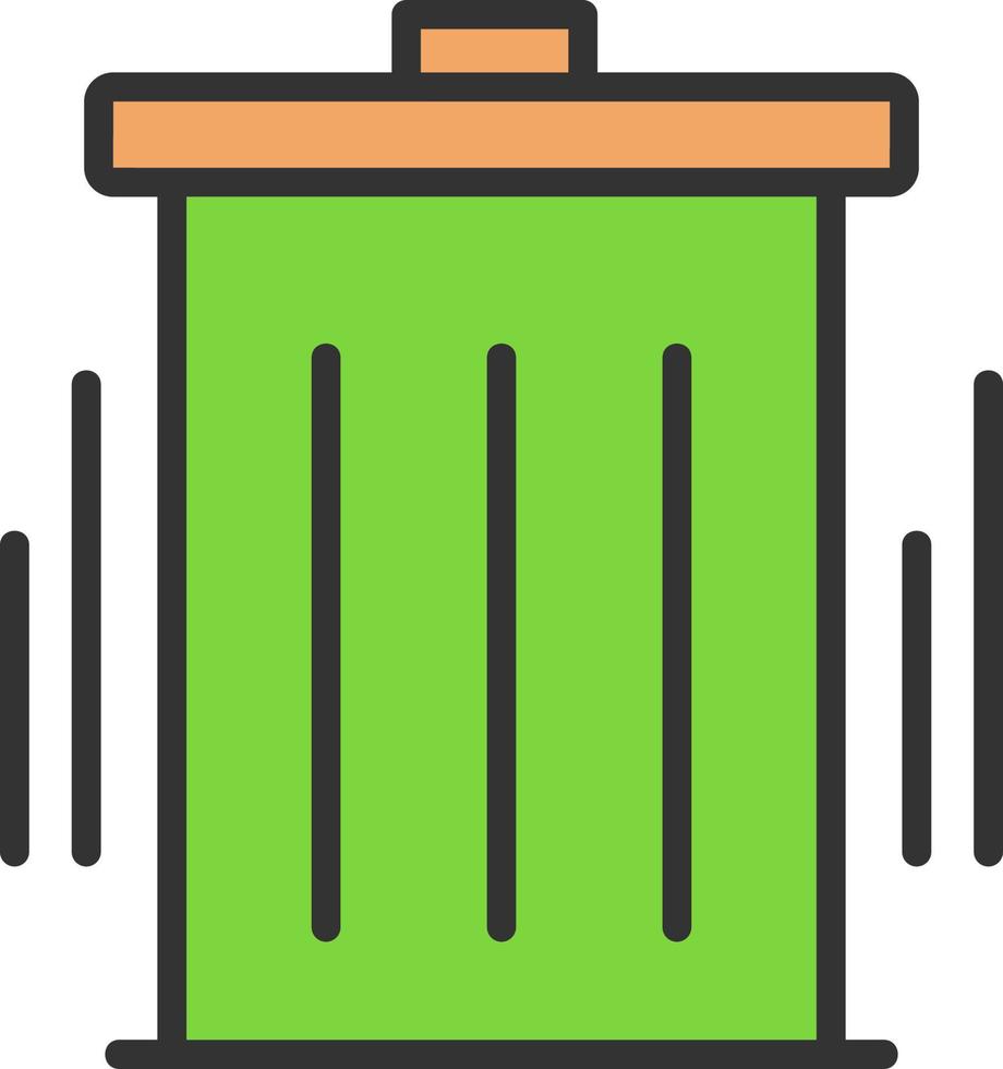 icono de vector de papelera de reciclaje