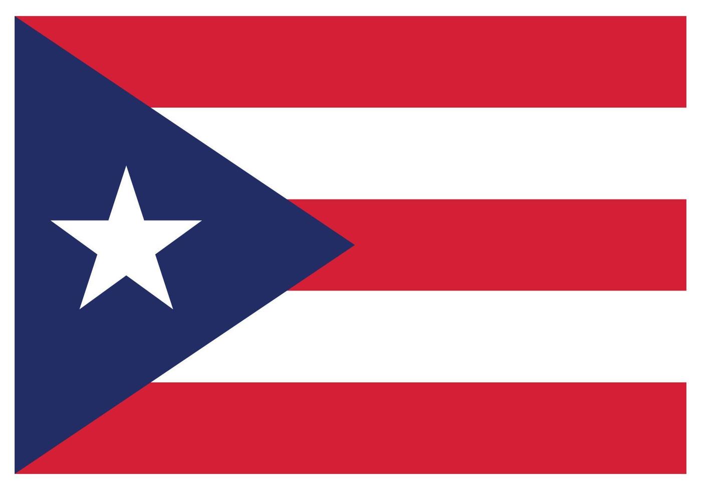 National flag of Puerto Rico - Flat color icon. vector