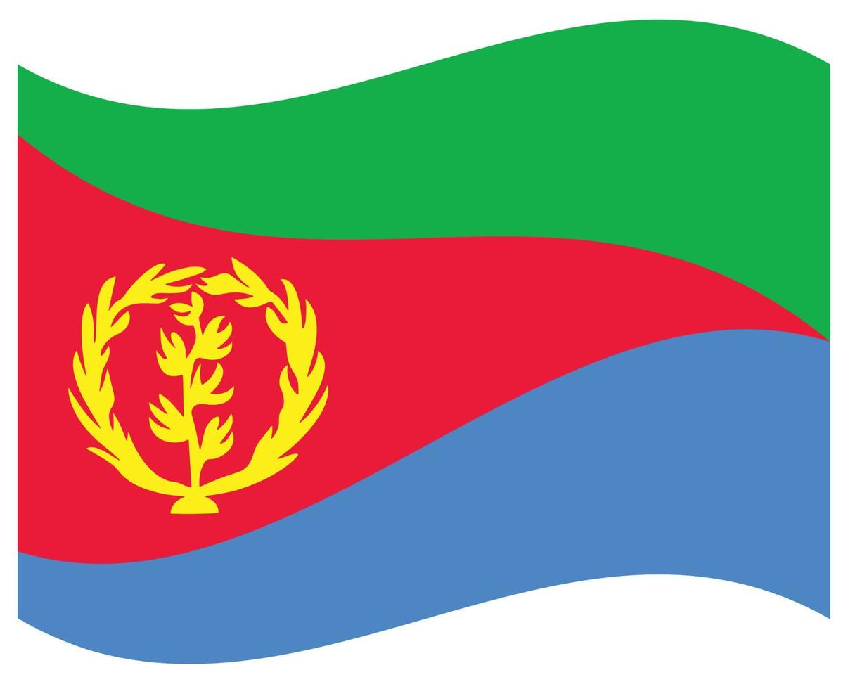 National flag of Eritrea - Flat color icon. vector