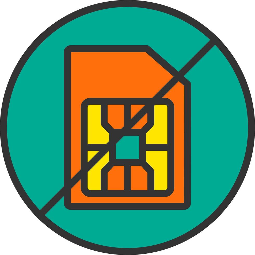 No Sim Card Vector Icon