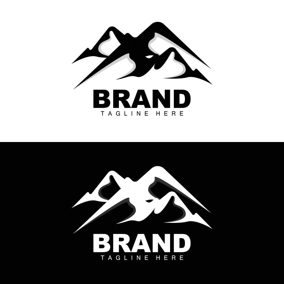 Mountain Logo, Vector Mountain Climbing, Adventure, Design For Climbing, Climbing Equipment, And Brand With Mountain Logo