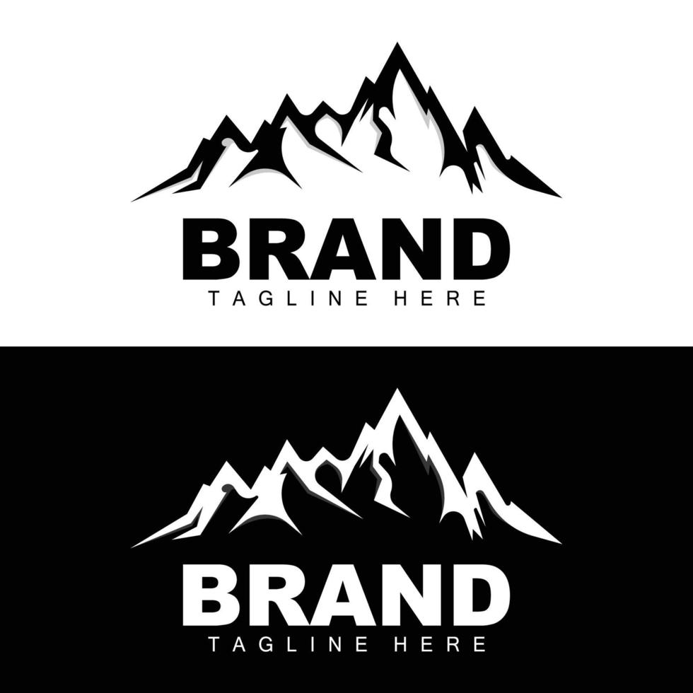 Mountain Logo, Vector Mountain Climbing, Adventure, Design For Climbing, Climbing Equipment, And Brand With Mountain Logo