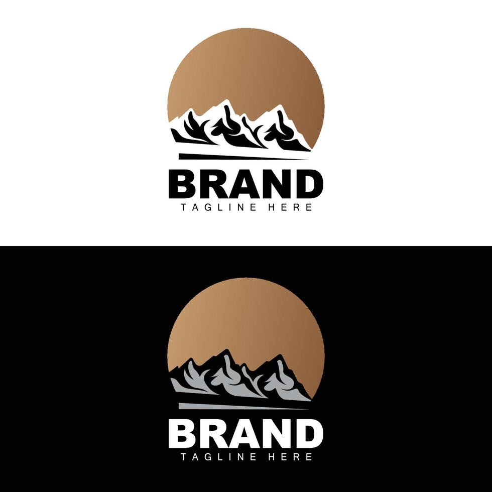 Mountain Logo, Vector Mountain Climbing, Adventure, Design For Climbing, Climbing Equipment, And Brand With Mountain Logo