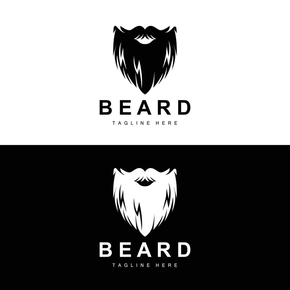 logo de barba, barbería vectorial, diseño para apariencia masculina, barbero, cabello, moda vector