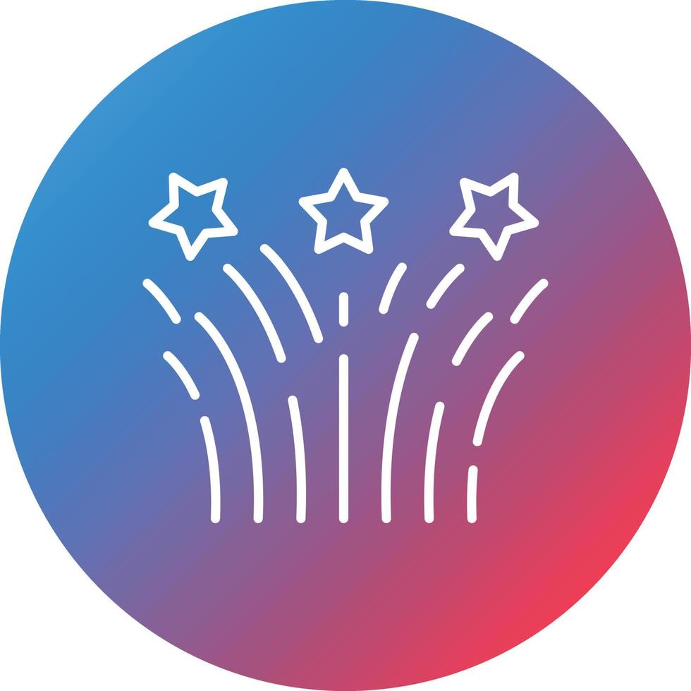 Wedding Fireworks Line Gradient Circle Background Icon vector