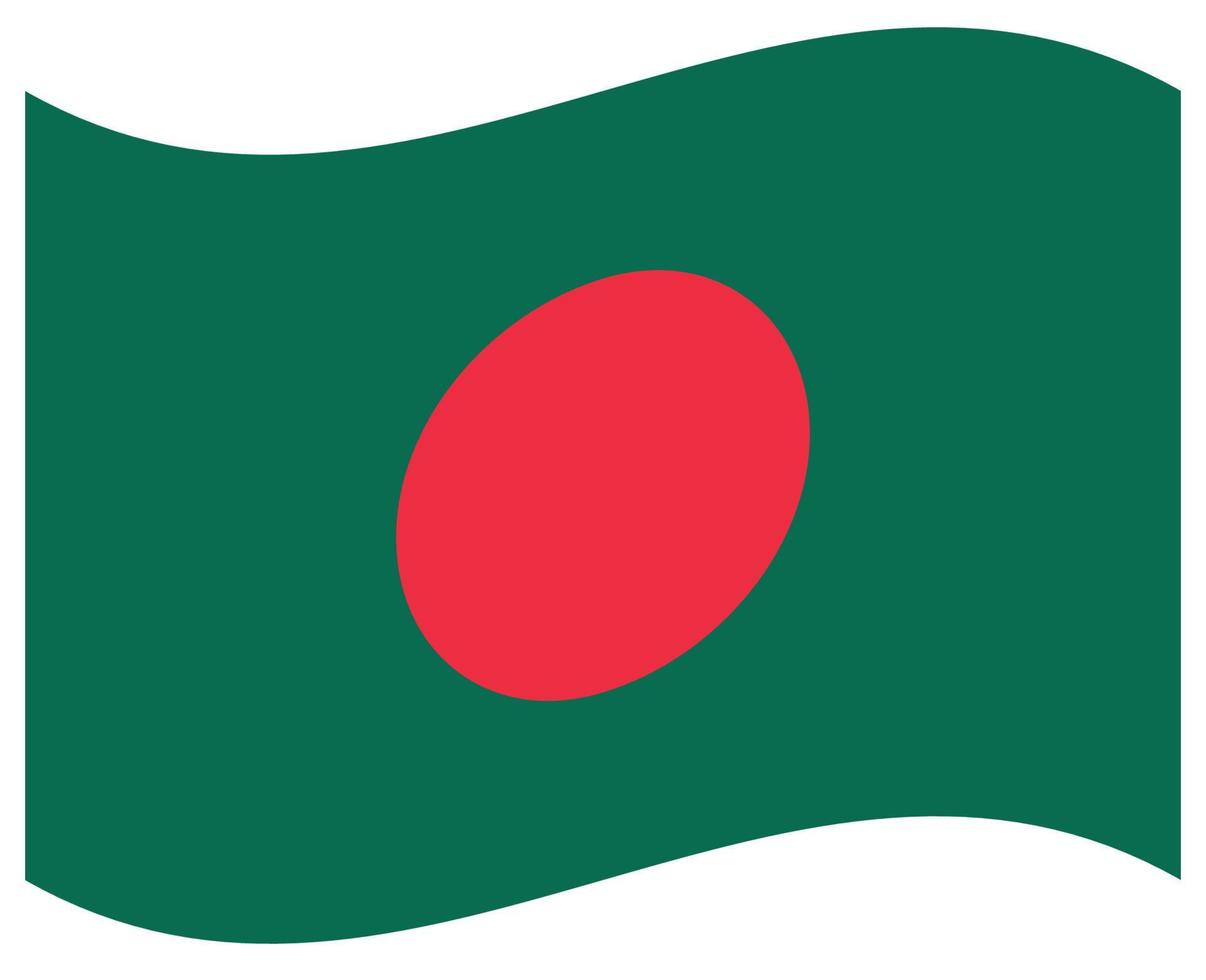 National flag of Bangladesh - Flat color icon. vector