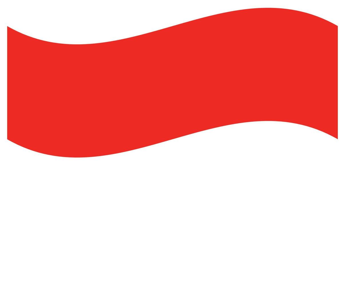 National flag of Indonesia - Flat color icon. vector
