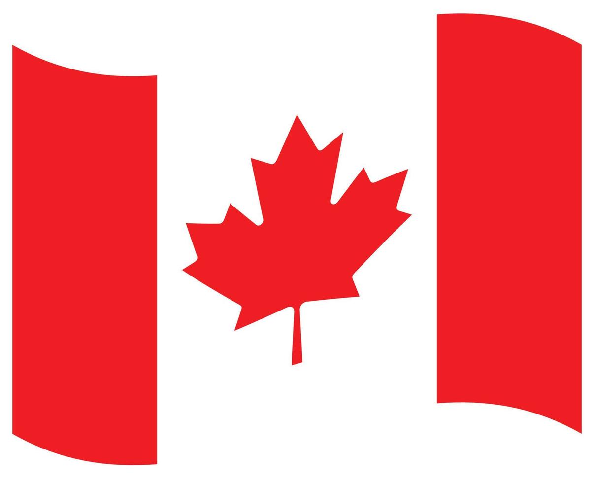 National flag of Canada - Flat color icon. vector