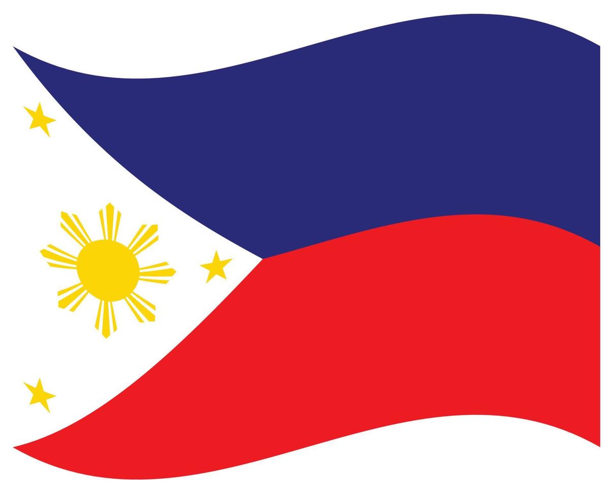 National flag of Philippines - Flat color icon. vector