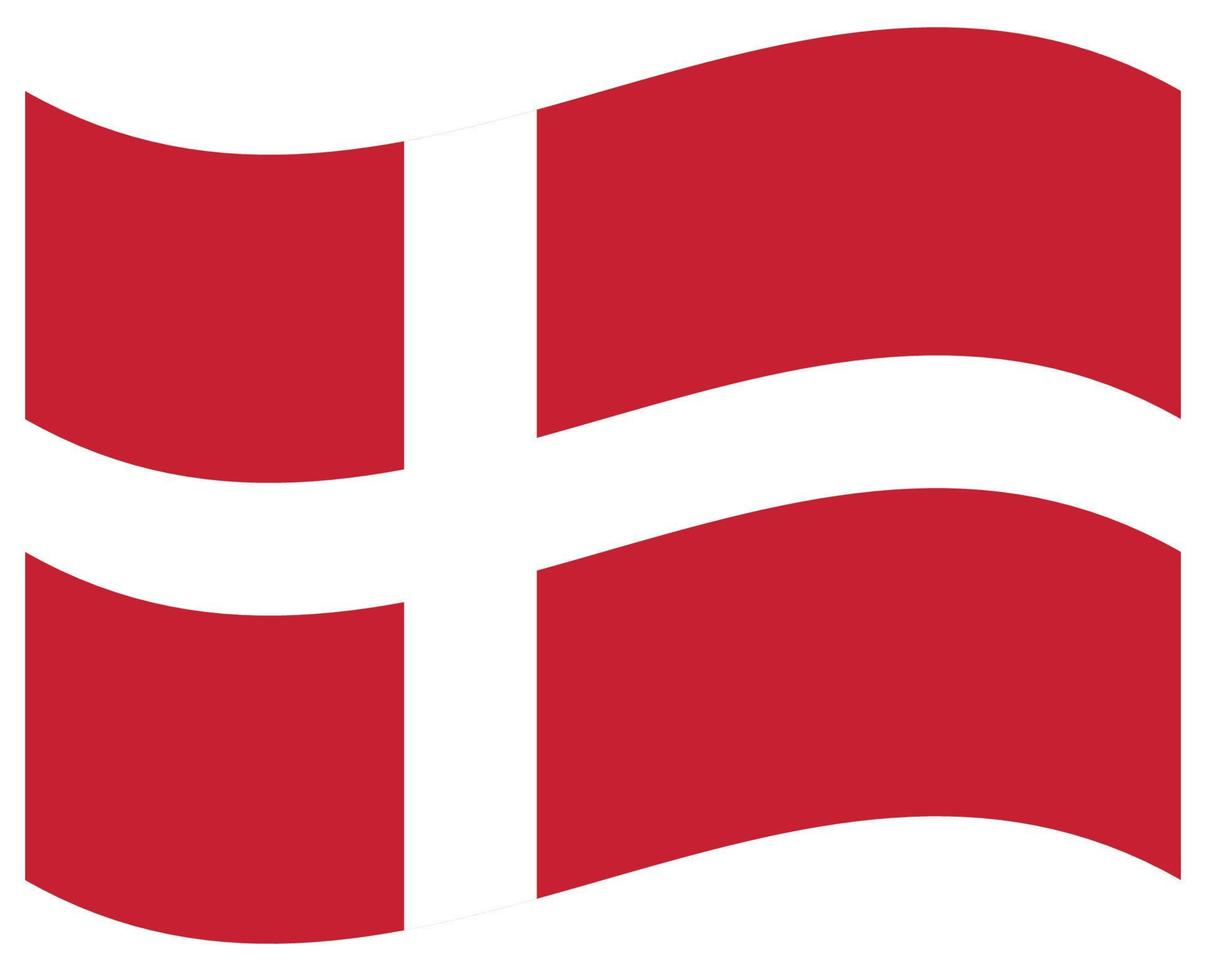 National flag of Denmark - Flat color icon. vector