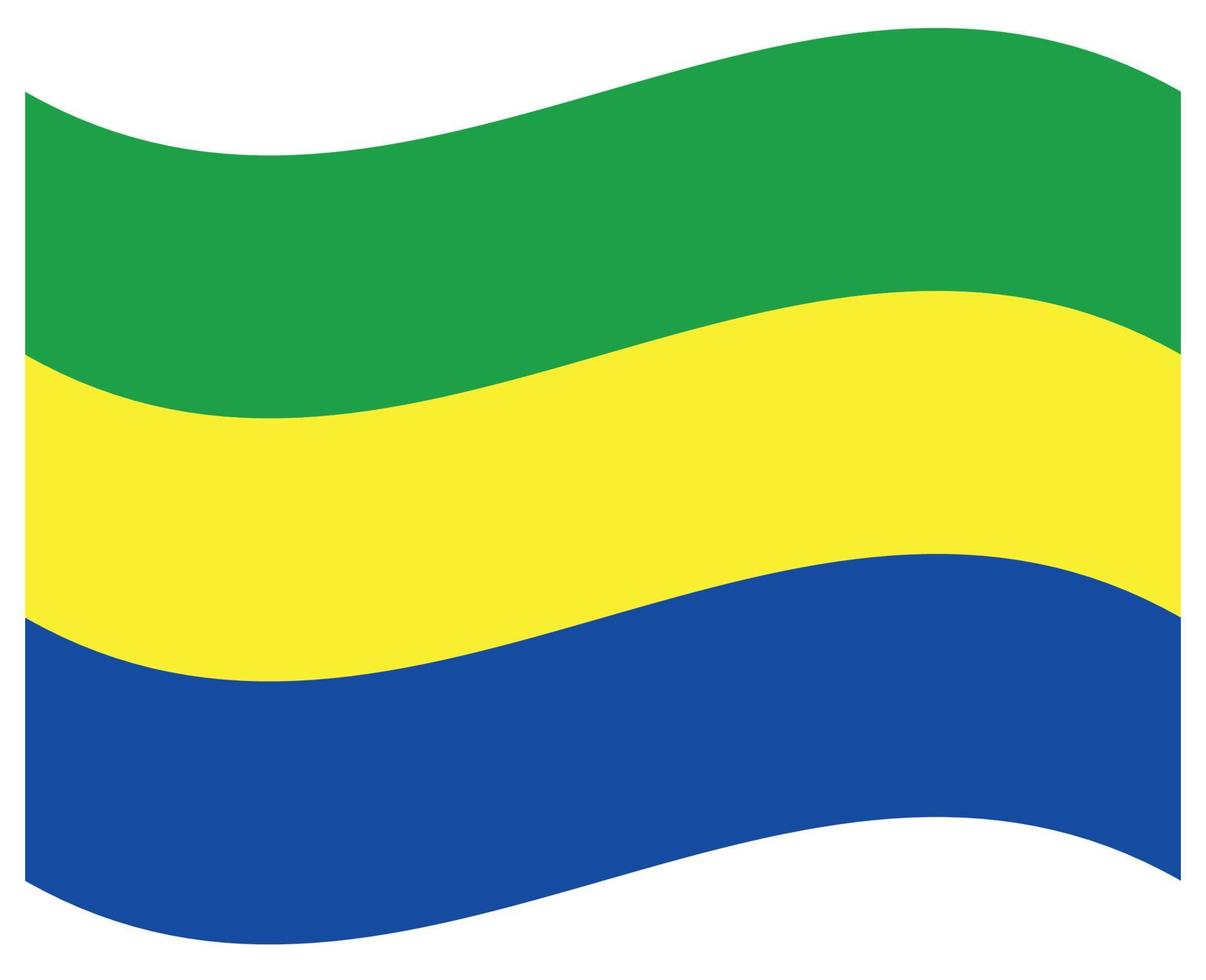 National flag of Gabon - Flat color icon. vector