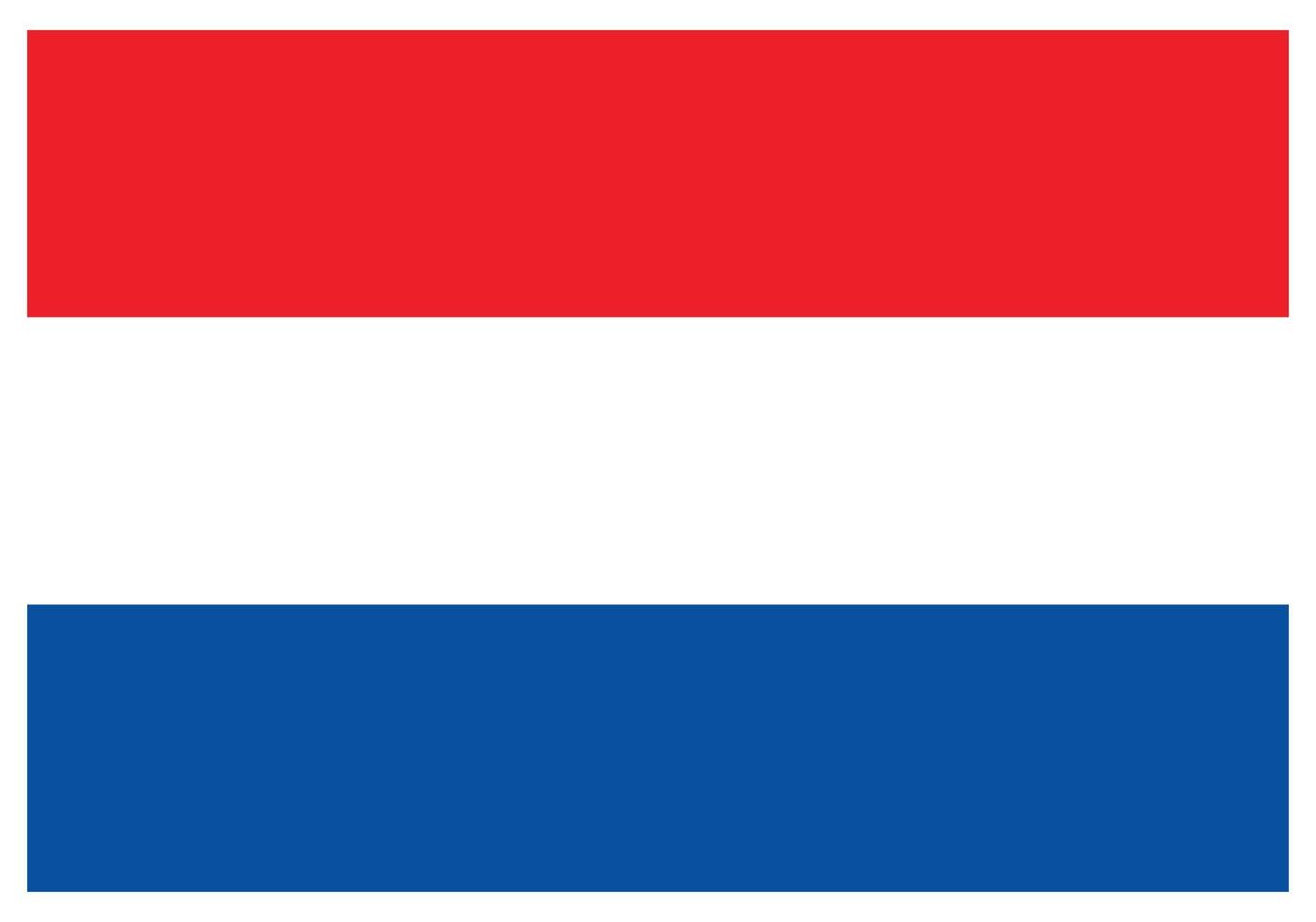 National flag of Netherlands - Flat color icon. vector