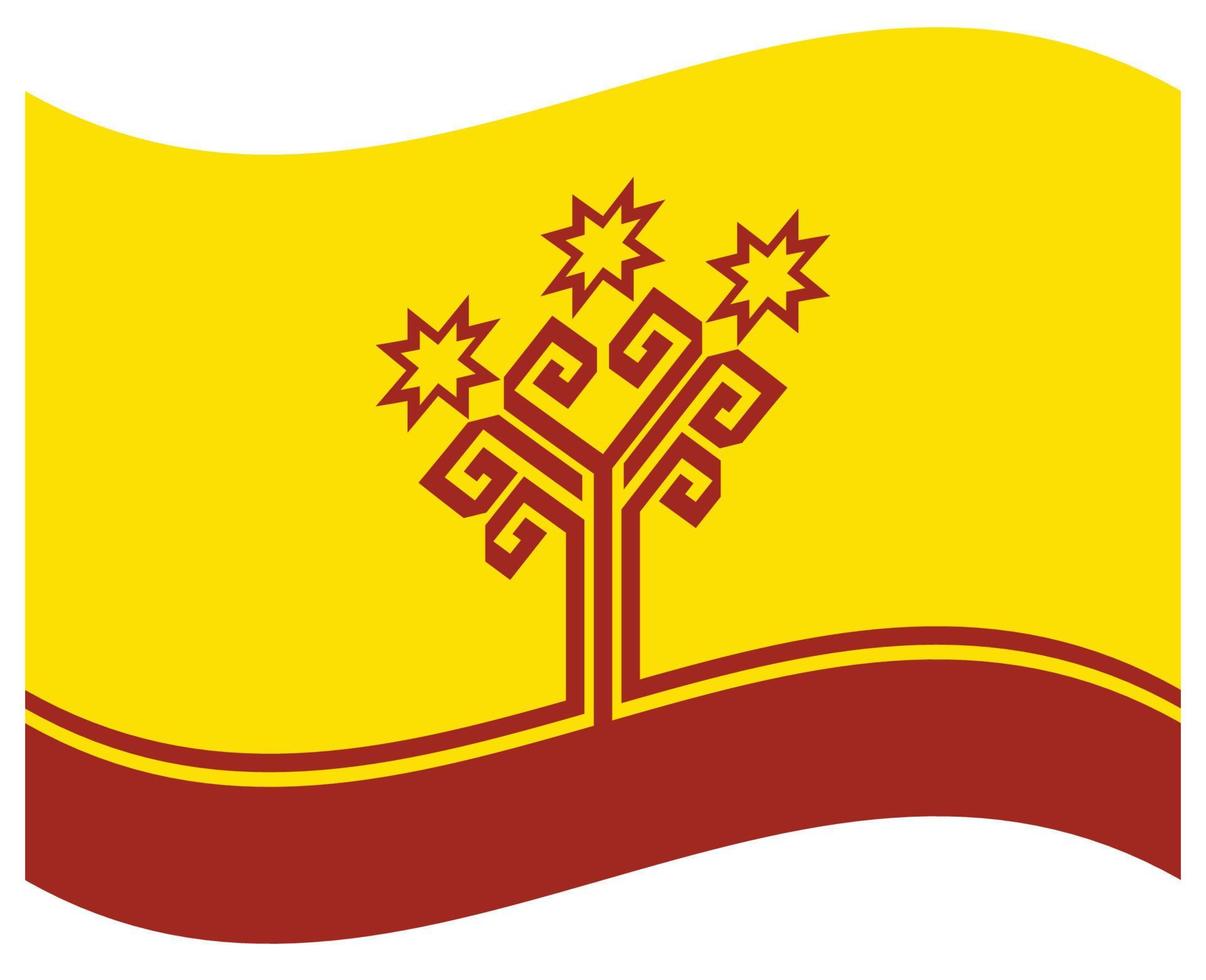 bandera nacional de chuvashia - icono de color plano. vector