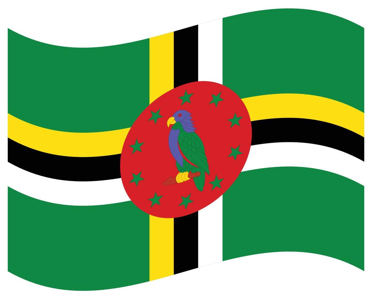 National flag of Dominica - Flat color icon. vector