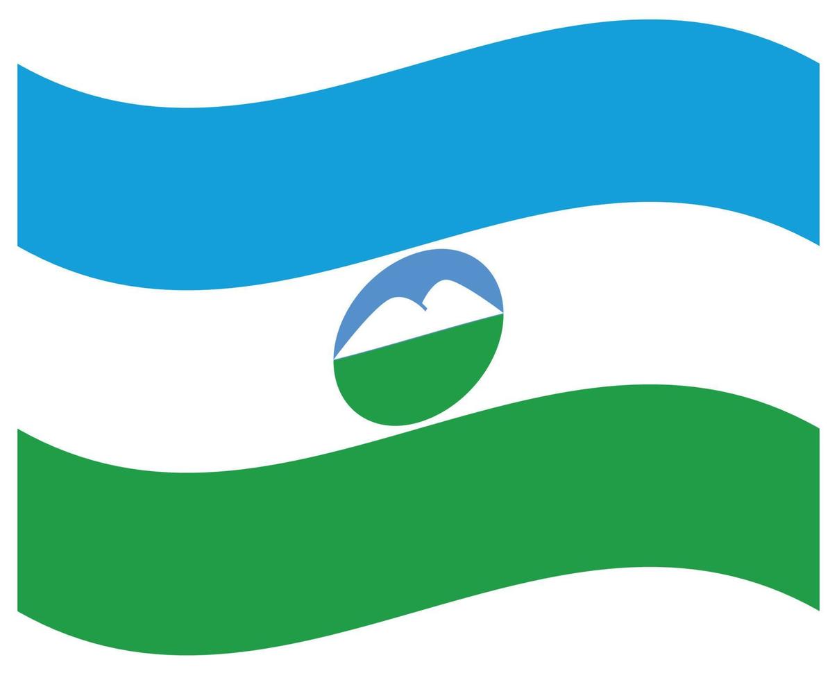 National flag of Kabardino-Balkaria - Flat color icon. vector