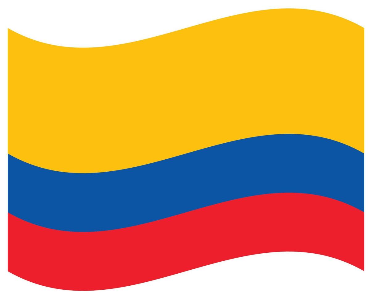 National flag of Colombia - Flat color icon. vector