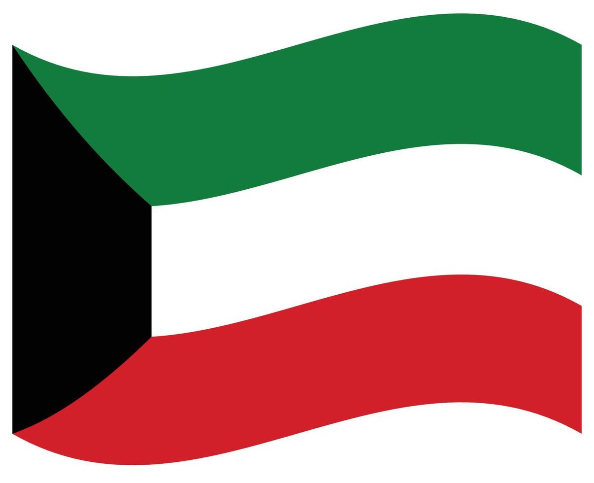 bandera nacional de kuwait - icono de color plano. vector