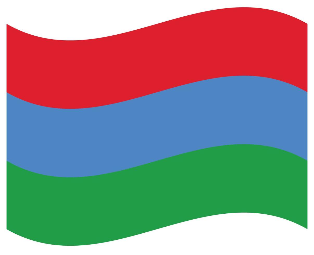 National flag of Karelia - Flat color icon. vector