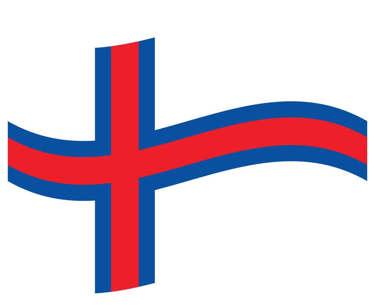 bandera nacional de las islas feroe - icono de color plano. vector