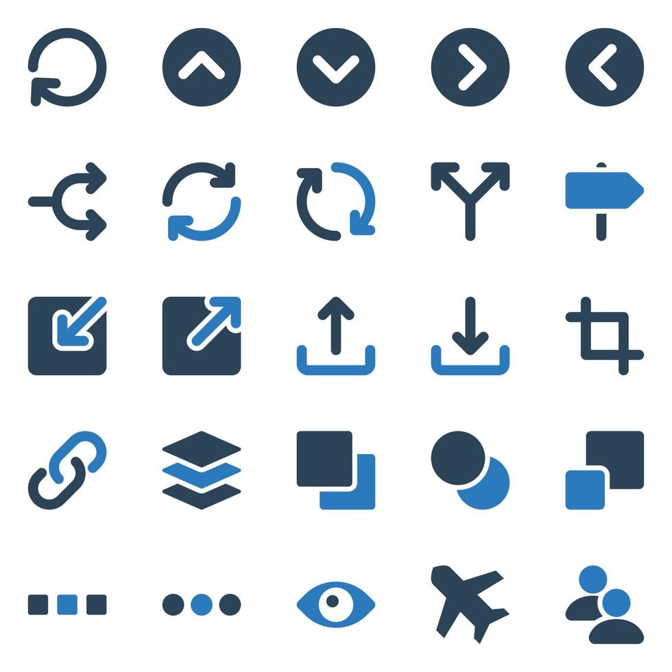Two color icons for Sign and Symbol. vector
