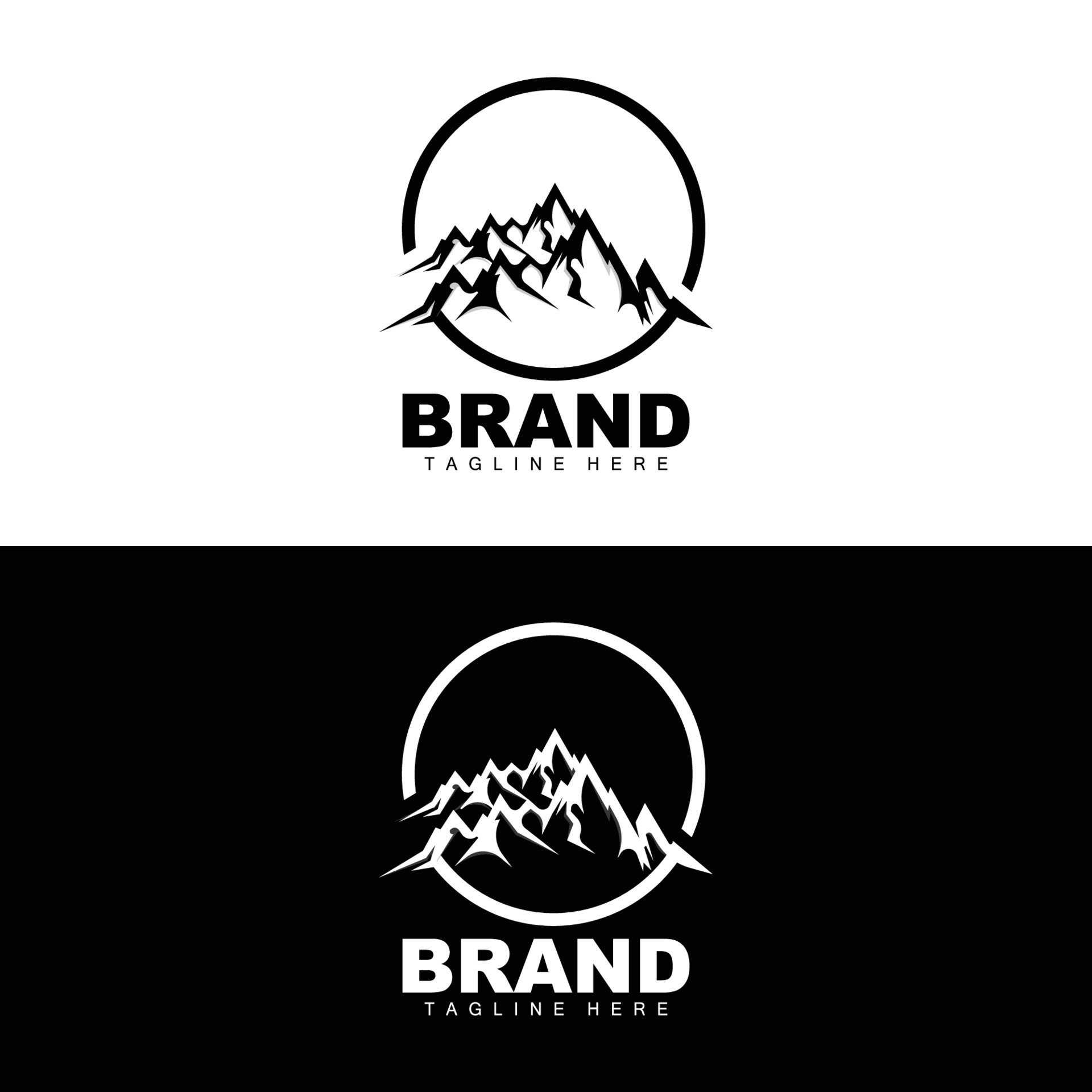 Mountain Logo, Vector Mountain Climbing, Adventure, Design For Climbing ...