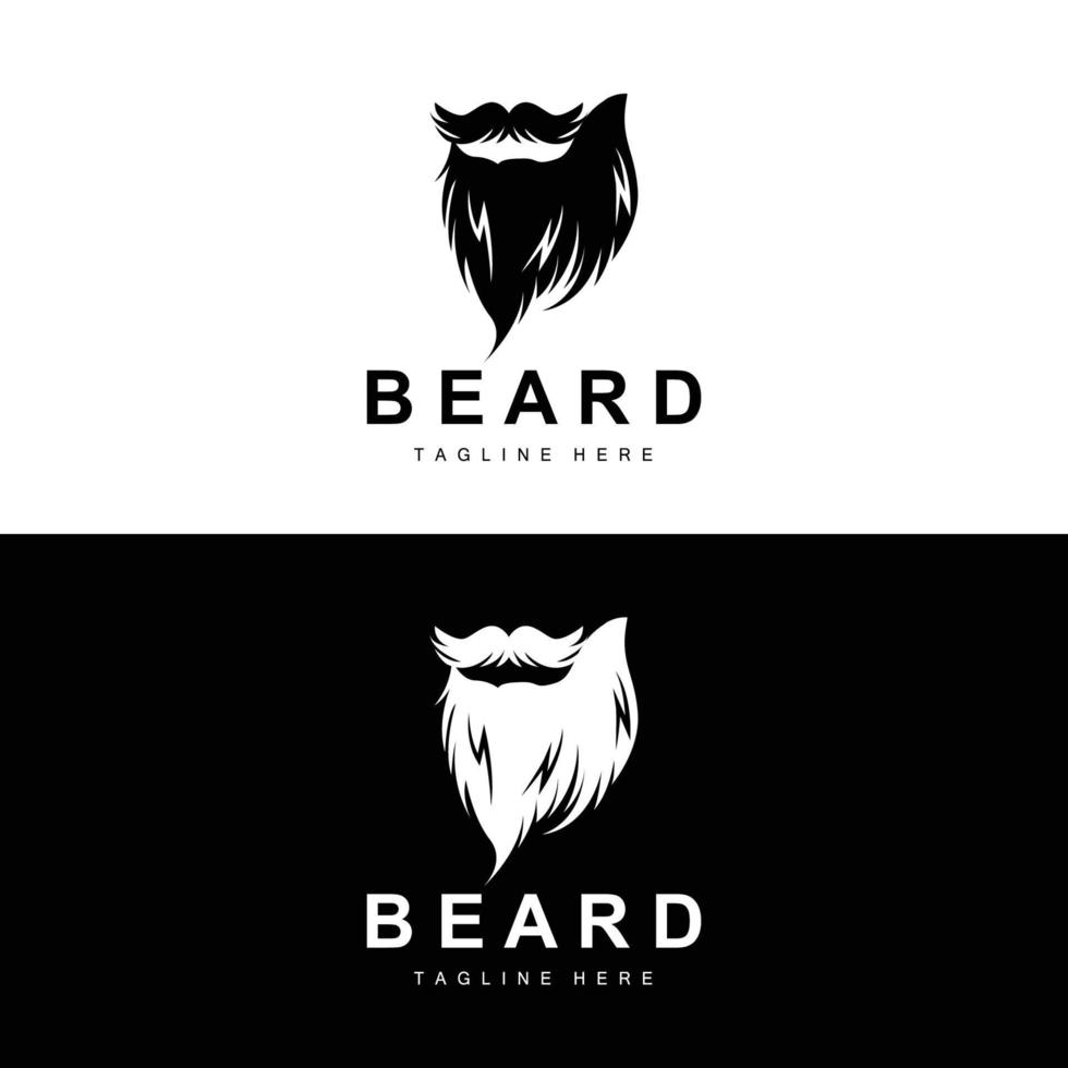 logo de barba, barbería vectorial, diseño para apariencia masculina, barbero, cabello, moda vector