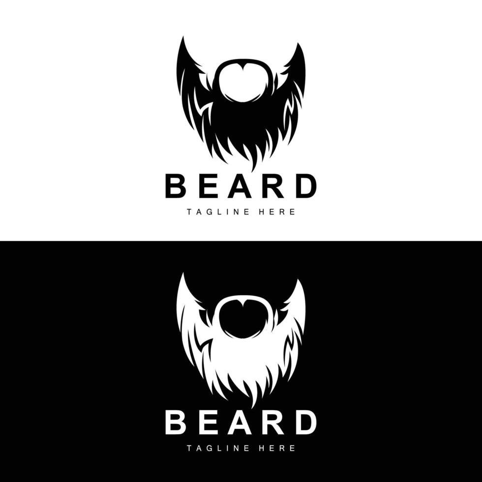 logo de barba, barbería vectorial, diseño para apariencia masculina, barbero, cabello, moda vector