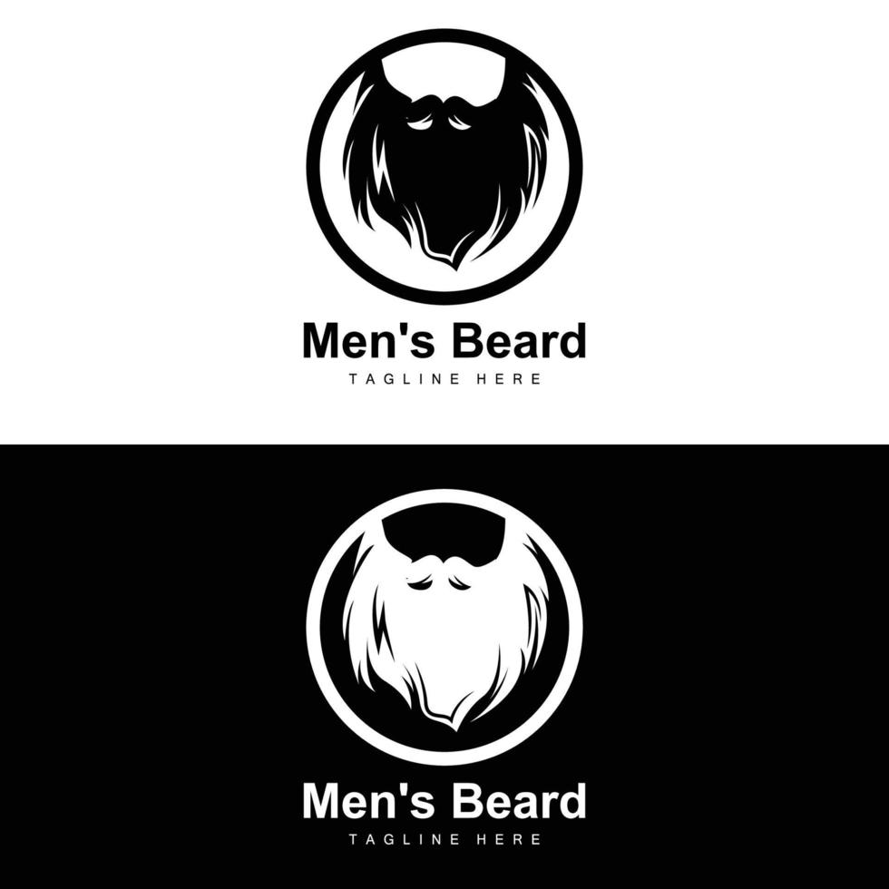 Beard Logo, Vector Barbershop, Design For Male Appearance, Barber, Hair, Fashion