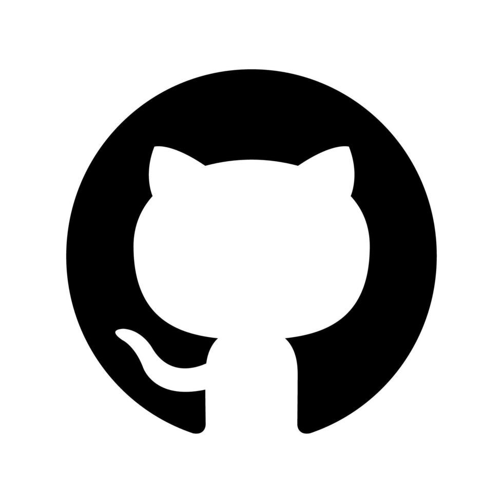 logotipo de github, icono de git hub sobre fondo blanco vector