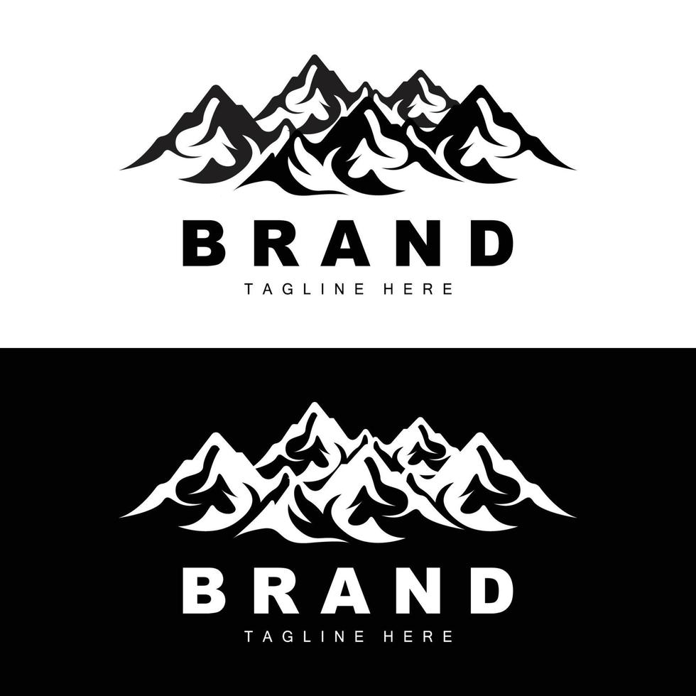 Mountain Logo, Vector Mountain Climbing, Adventure, Design For Climbing, Climbing Equipment, And Brand With Mountain Logo