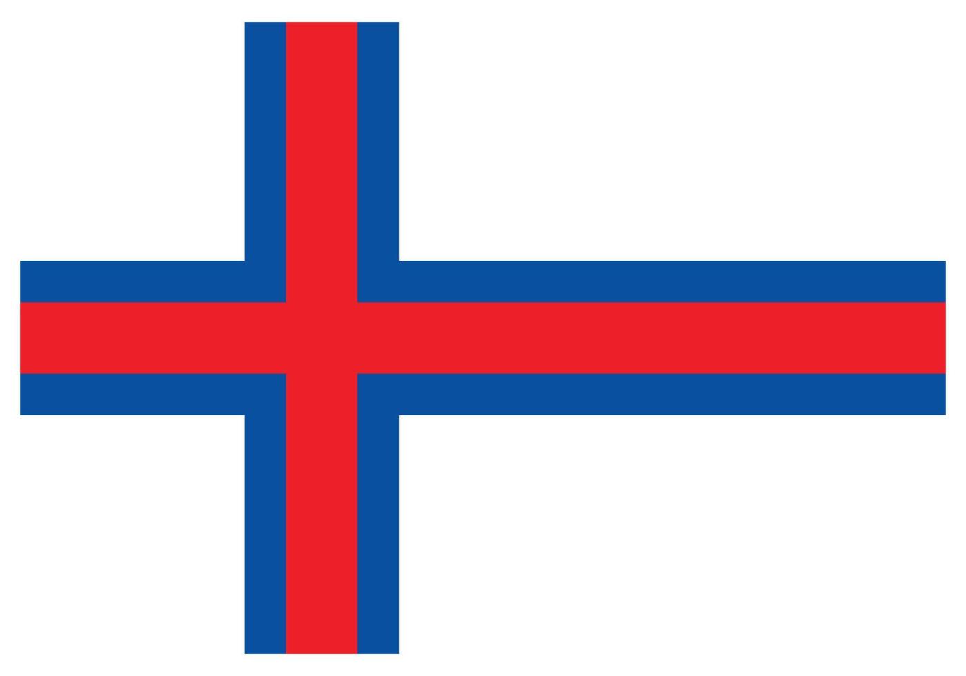 National flag of Faroe Islands - Flat color icon. vector